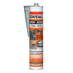 Клей-гермет полиуретан. Adgesive/Sealant "Soudal" cерый 300 мл