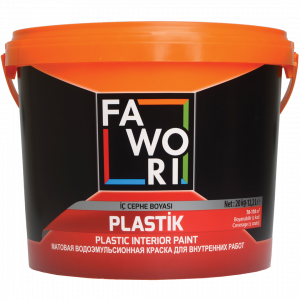 Краска для внутренних работ (матовая) FAWORI PLASTIC MIX-1 5LT